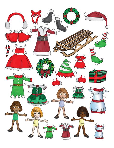 paper doll christmas